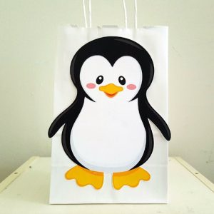 Penguin Goody Bags, Penguin Favor Bags, Penguin Party Bags, Winter Onederland Favor, Goody Bags, Gift Bags - 123017112A