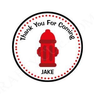 Firetruck Birthday Favor Bag Tags, Firetruck Birthday Goody Bag Tags, Fire Hydrant Favor Bag Tags, Goody Bag Tags