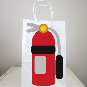 Fire Extinguisher Goody Bags, Firetruck Goody Bags, Firetruck Favor Bags, Fireman Birthday Goody Bags, Firefighter Goody Bags