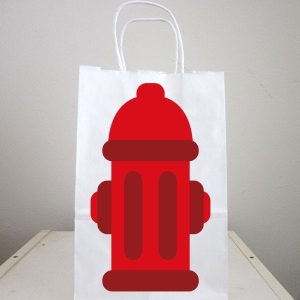 Fire Hydrant Goody Bags, Firetruck Goody Bags, Firetruck Favor Bags, Fireman Birthday Goody Bags, Firefighter Goody Bags