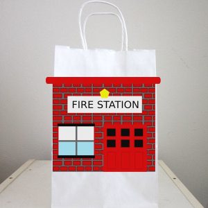 Fire Station Goody Bags, Firetruck Goody Bags, Firetruck Favor Bags, Fireman Birthday Goody Bags, Firefighter Goody Bags