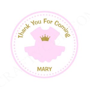 Princess Favor Tags - Princess Baby Shower Favor Tags - Princess Goody Bag Tags - Princess Gift Bag Tags - Princess Birthday - Pink and Gold