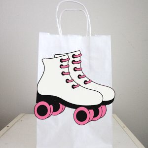 Roller Skate Goody Bags, Roller Skate Favor Bag, Roller Skate Gift Bags - Two Roller Skates