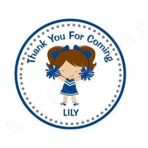 Cheerleader Goody Bag Tags, Cheerleader Favor Bag Tags, Cheerleader Goodie Bag Tags