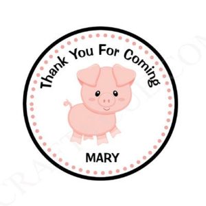 Pig Goody Bag Tags, Pig Favor Tags - Pig Birthday Favor Tags - Pig Party Favor Tags - Pig Gift Bag Tags, Farm Goody Bag Tags