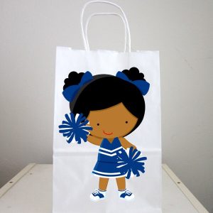 Cheerleading Goody Bags, Cheerleading Favor Bags, Cheerleading Gift Bags, Cheerleader Goody Bags, African American Cheerleader