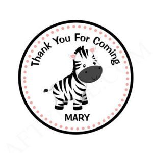Zebra Goody Bag Tags, Zebra Favor Tags, Zebra Gift Tags, Jungle Goody Bag Tags
