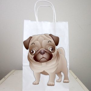 Puppy Goody Bags, Dog Goody Bags, Puppy Favor Bags, Dog Favor Bags - Pug Goody Bags