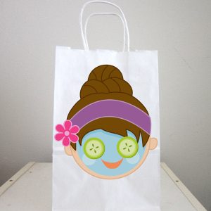 Spa Party Goody Bags, Spa Favor Bags, Spa Party Bags, Spa Party Bags, Spa Birthday,  Spa Girl With Mask (93016912P)