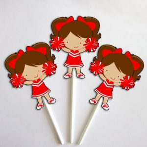 Cheerleader Cupcake Toppers