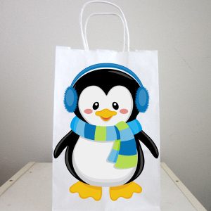 Penguin Goody Bags, Penguin Favor Bags, Penguin Party Bags, Winter Onederland Favor, Goody, Gift Bags, Boy Penguin
