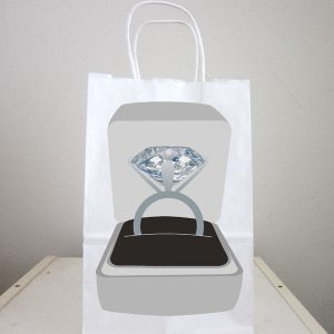 Diamond Ring Goody Bags, Diamond Ring Favor Bags, Engagement Party Favors