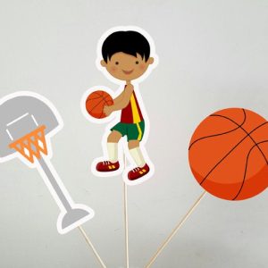 Basketball Centerpieces, Basketball Birthday, Basketball Decorations