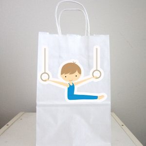 Gymnastics Goody Bags, Gymnastics Favor Bags, Gymnastics Gift Bags, Gymnastics Favors (72316239A)