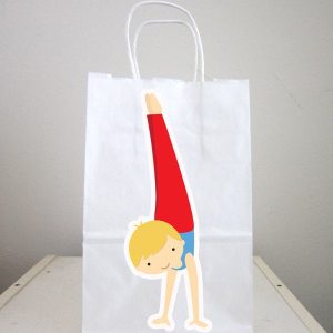 Gymnastics Goody Bags, Gymnastics Favor Bags, Gymnastics Gift Bags, Gymnastics Favors (72316221A)