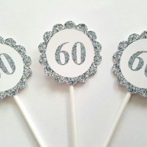 60th Birthday Cupcake Toppers, 21st birthday, 30th Birthday, 40th Birthday, 50th Birthday, Cupcake Toppers