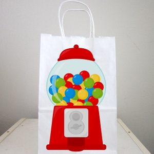 Bubble Gum Machine Goody Bags, Gumball Machine, Candy Goody Bags, Candy Favor Bags, Candy Gift Bags, Bubble Gum Machine Favor, Sweet Sixteen