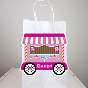Candy Goody Bags, Candy Cart Goody Bags, Candy Favor Bags, Candy Gift Bags, Bubble Gum Machine Favor, Sweet Sixteen Goody Bags