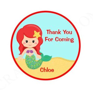 Mermaid Favor Tags, Mermaid Goody Bag Tags, Mermaid Favors