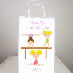 Gymnastics Goody Bags, Gymnastics Favor Bags, Gymnastics Party Favor, Goody, Gift Bags - Gymnastics Handstand