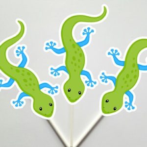 Lizard Cupcake Toppers, Reptile Cupcake Toppers
