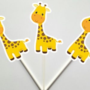 Giraffe Cupcake Toppers, Jungle Cupcake Toppers, Safari Cupcake Toppers 25201254P