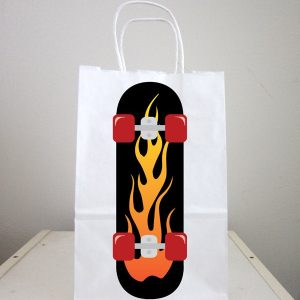 Skate boarding Goody Bags, Skate boarder Favor Bags, Skate boarding Party Bags