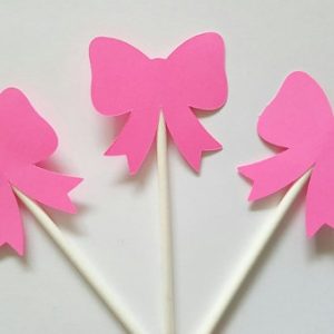 Hair Bow Cupcake Toppers