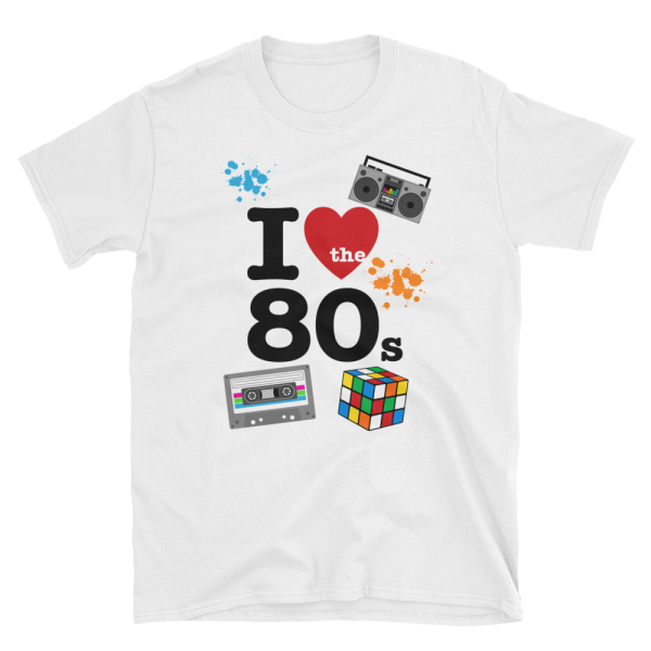I Love The 80's Shirt, 80's T shirt, 80's T-shirt, 80's Clothing, Short-Sleeve ADULT Unisex T-Shirt