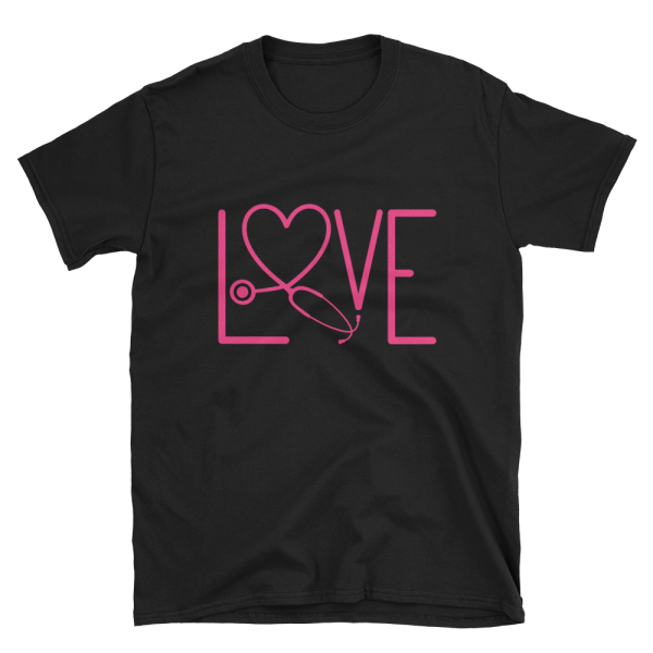 NURSE DOCTOR LOVE T SHIRT - Short-Sleeve Unisex T-Shirt - Image 2