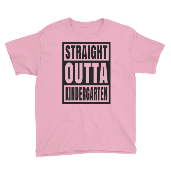 Straight Outta Kindergarten T-shirt, Youth Short Sleeve T-Shirt - Image 4