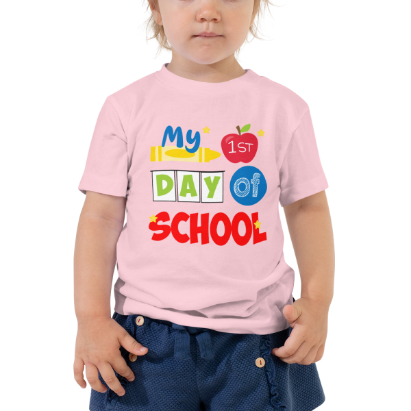 My First Day of School Shirt, Toddler Short Sleeve Tee - Image 3
