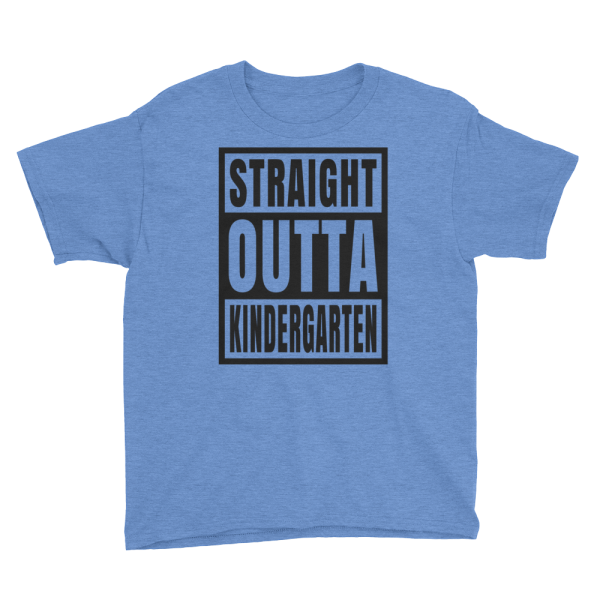 Straight Outta Kindergarten T-shirt, Youth Short Sleeve T-Shirt - Image 3