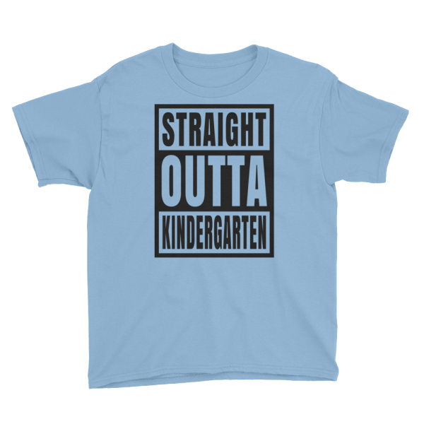 Straight Outta Kindergarten T-shirt, Youth Short Sleeve T-Shirt - Image 2