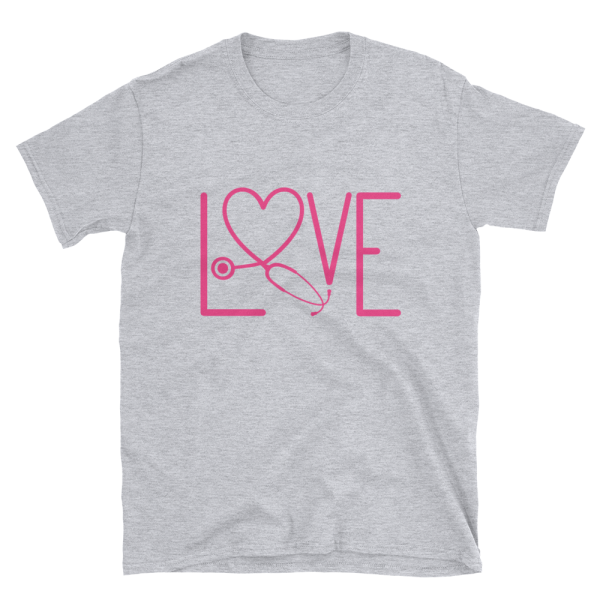 NURSE DOCTOR LOVE T SHIRT - Short-Sleeve Unisex T-Shirt - Image 4